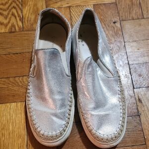 Zara Silver Women's Loafers